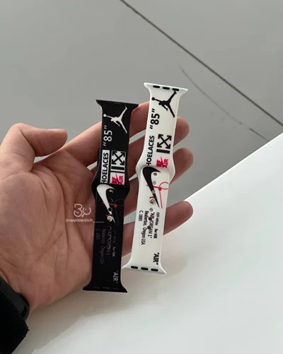 بند اپل واچ مدل سیلیکون طرحدار Nike جردن BA1516