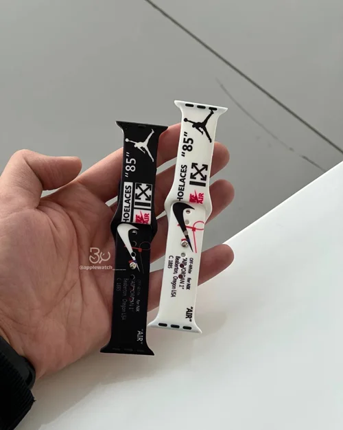 بند اپل واچ مدل سیلیکون طرحدار Nike جردن BA1516