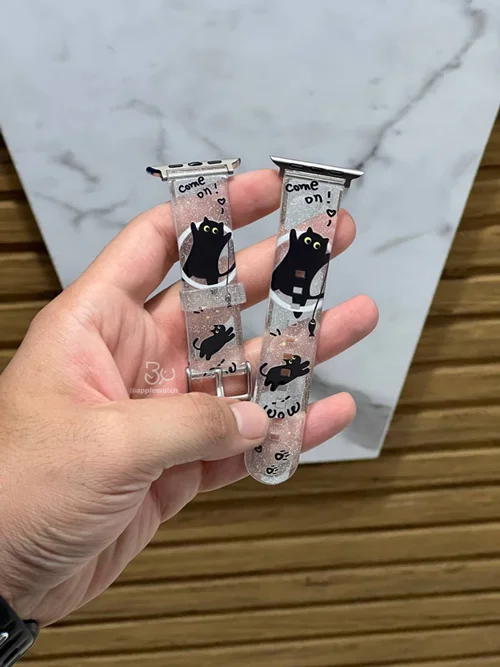 بند اپل واچ مدل شفاف طرح گوربا BA1389