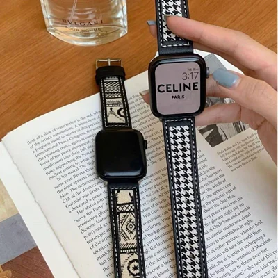 بند اپل واچ مدل چرم کریستین دیور ۲ BA1530