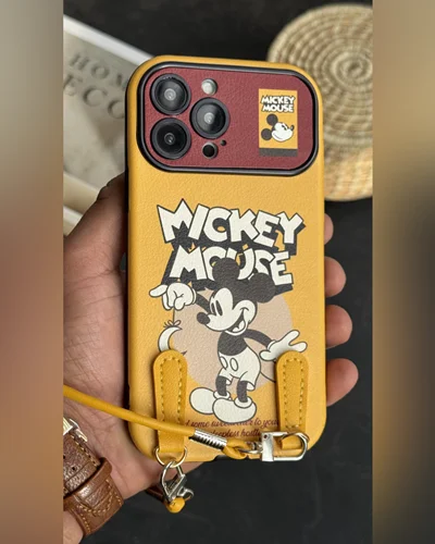 قاب آیفون مدل میکی موس بند دار G1021